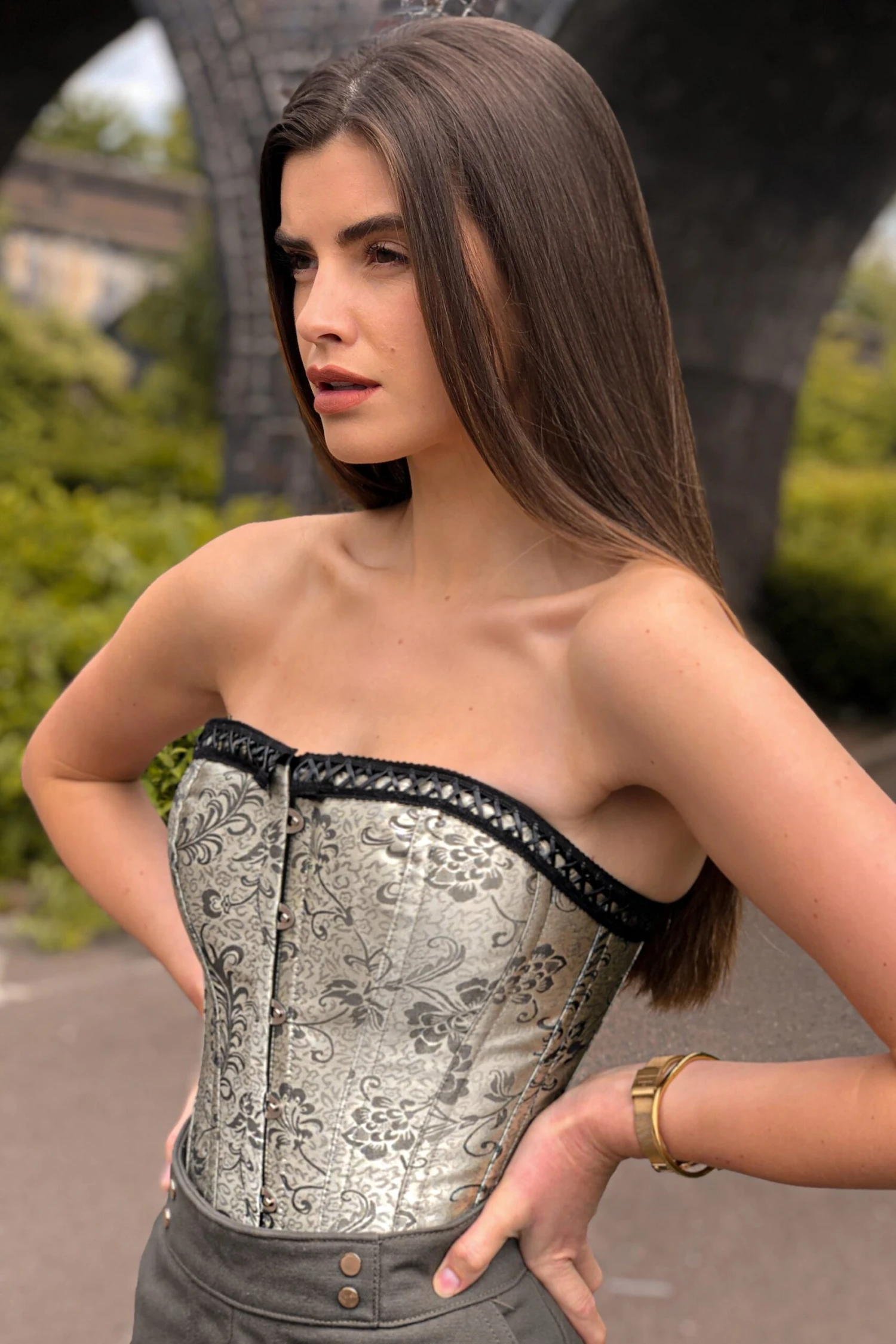 Instant Shape Victorian Olive Green Corset 5 Instant Shape Victorian Olive Green Corset - Image 5