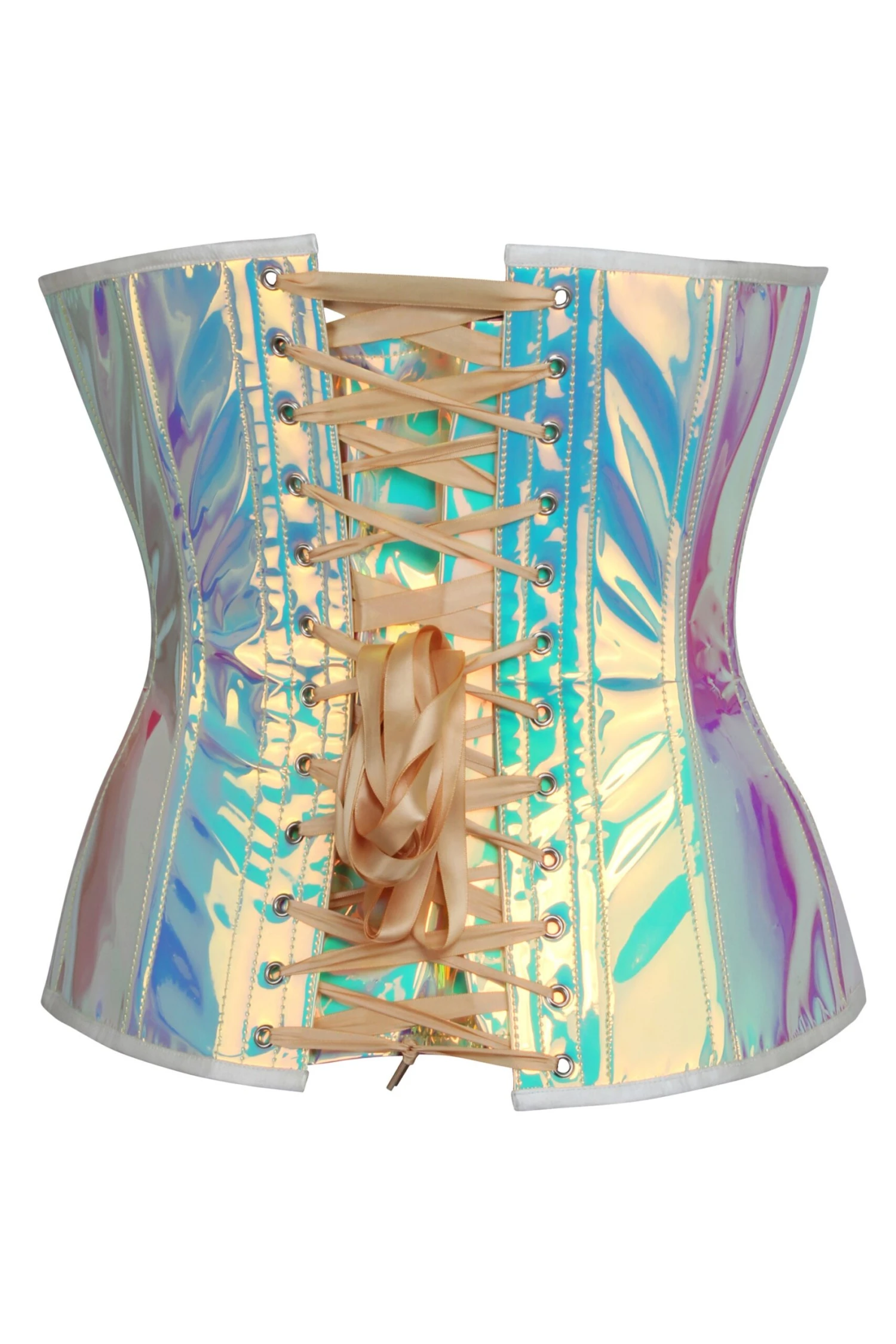 Iridescent PVC Overbust Corset 2 Iridescent PVC Overbust Corset - Image 2