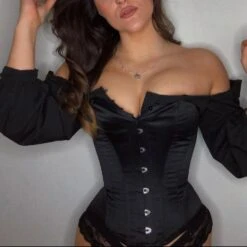 Overbust With Hip Panels And Curved Hem -Corset Story BURWTA1315JBK Customerpic June2021