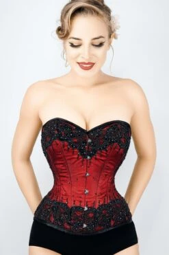 Burgundy Satin Couture Corset -Corset Story C08 2 de98a619 c65e 4142 8b9a 2762c35ec92f