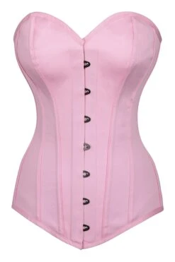 Longline Pink Cotton Overbust