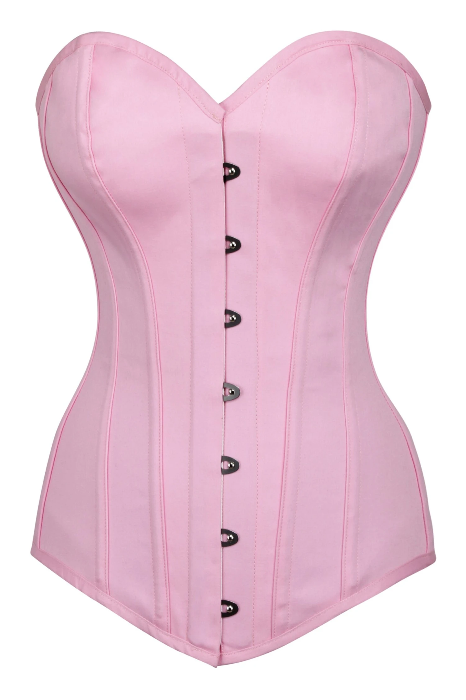 Longline Pink Cotton Overbust 1 Longline Pink Cotton Overbust