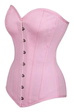 Longline Pink Cotton Overbust 5 Longline Pink Cotton Overbust -Corset Story C20083