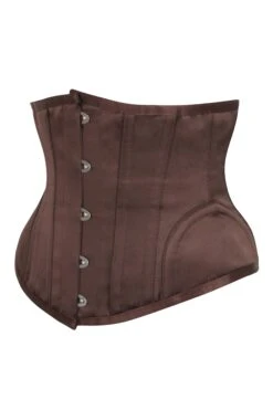 Espresso Satin Hip Panel Underbust Corset -Corset Story C20133