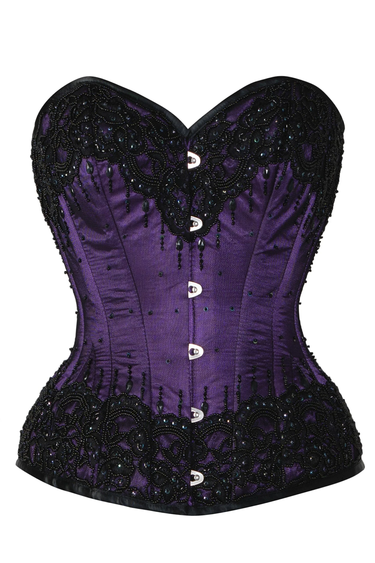 Purple Satin Couture Corset 3 Purple Satin Couture Corset - Image 3