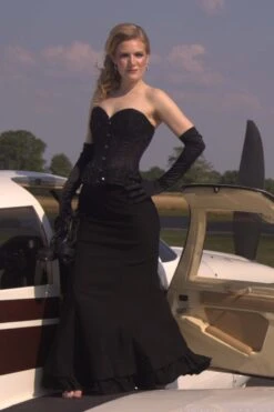 Black Satin Couture Corset -Corset Story C51 website 7