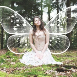 Luxurious Victorian Inspired Dusty Pink Overbust Angled Panels And Shoulder Straps -Corset Story CSFT037 Customerpic June2021 3