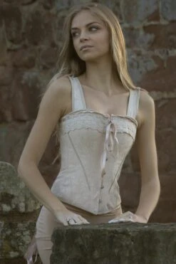 Luxurious Victorian Inspired Dusty Pink Overbust Angled Panels And Shoulder Straps -Corset Story CSFT037 September 2020 website 10