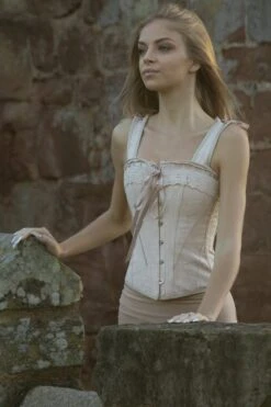 Luxurious Victorian Inspired Dusty Pink Overbust Angled Panels And Shoulder Straps -Corset Story CSFT037 September 2020 website 9