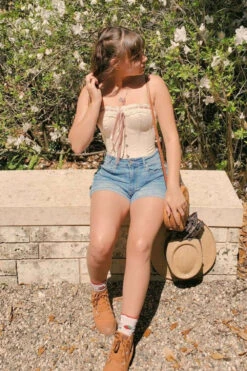 Beige Summer Victorian Vintage Straight Lined Overbust -Corset Story CSFT038 Customerpic June2021 1