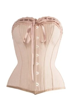 Beige Summer Victorian Vintage Straight Lined Overbust -Corset Story CSFT038 1