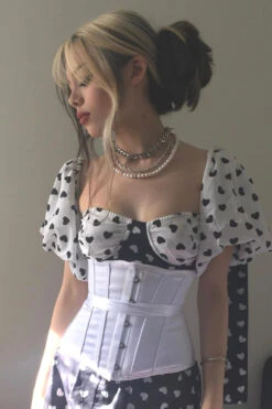 Instant Shape White Satin Underbust -Corset Story CSFT067 Customerpic June2021 1