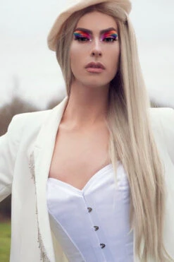 Instant Shape White Satin Overbust - Longline 20 Instant Shape White Satin Overbust - Longline -Corset Story CSFT070 CustomerPic May2021 2