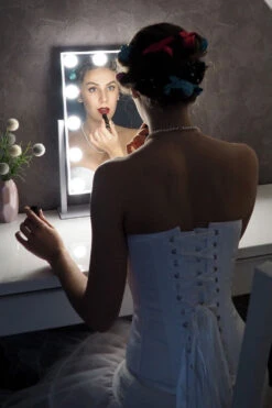 Instant Shape White Satin Overbust - Longline 22 Instant Shape White Satin Overbust - Longline -Corset Story CSFT070 Customerpic May2021 1