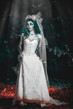 Instant Shape White Satin Overbust - Longline 17 Instant Shape White Satin Overbust - Longline -Corset Story CSFT070 October 2020 CorpseBride website 1