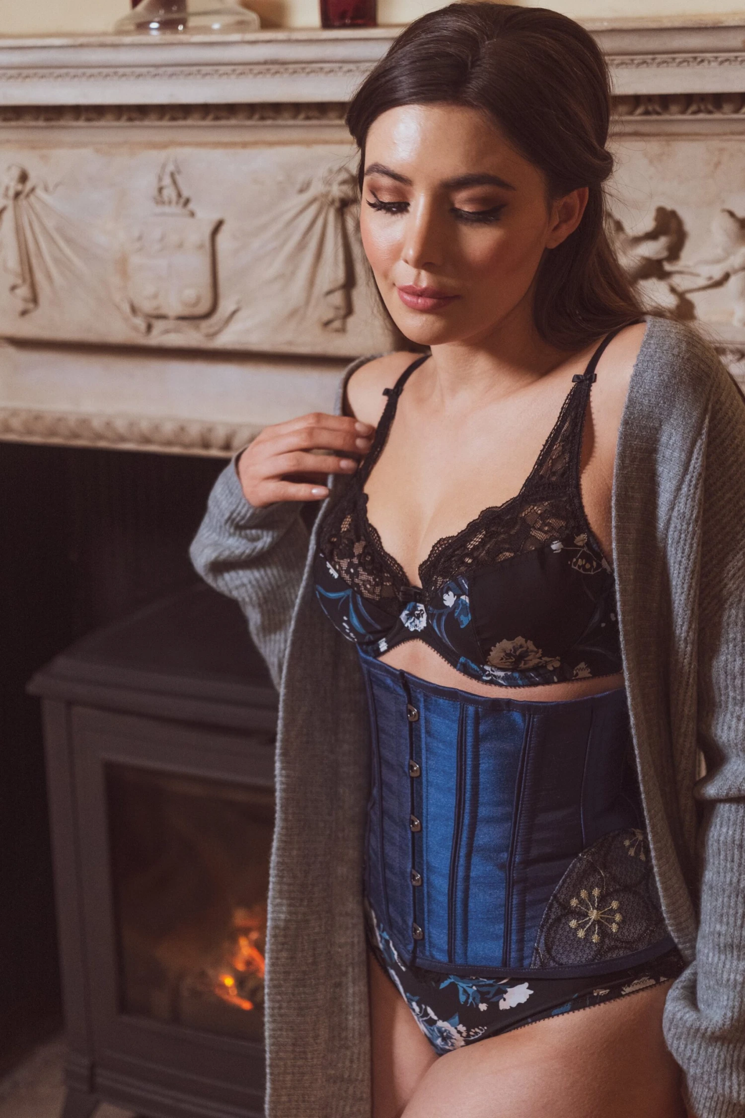 Midnight Blue Underbust With Shimmering Hip Panels 6 Midnight Blue Underbust With Shimmering Hip Panels - Image 6