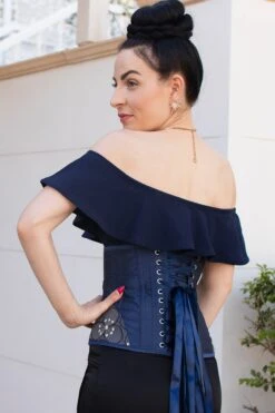 Midnight Blue Underbust With Shimmering Hip Panels 38 Midnight Blue Underbust With Shimmering Hip Panels -Corset Story CSFT087 September 2020 website 5