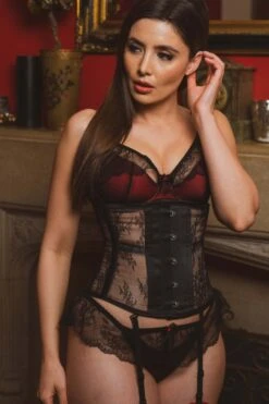 Black Lingerie Weight Mesh Underbust Corset 31 Black Lingerie Weight Mesh Underbust Corset -Corset Story CSFT097 December2020 website 5