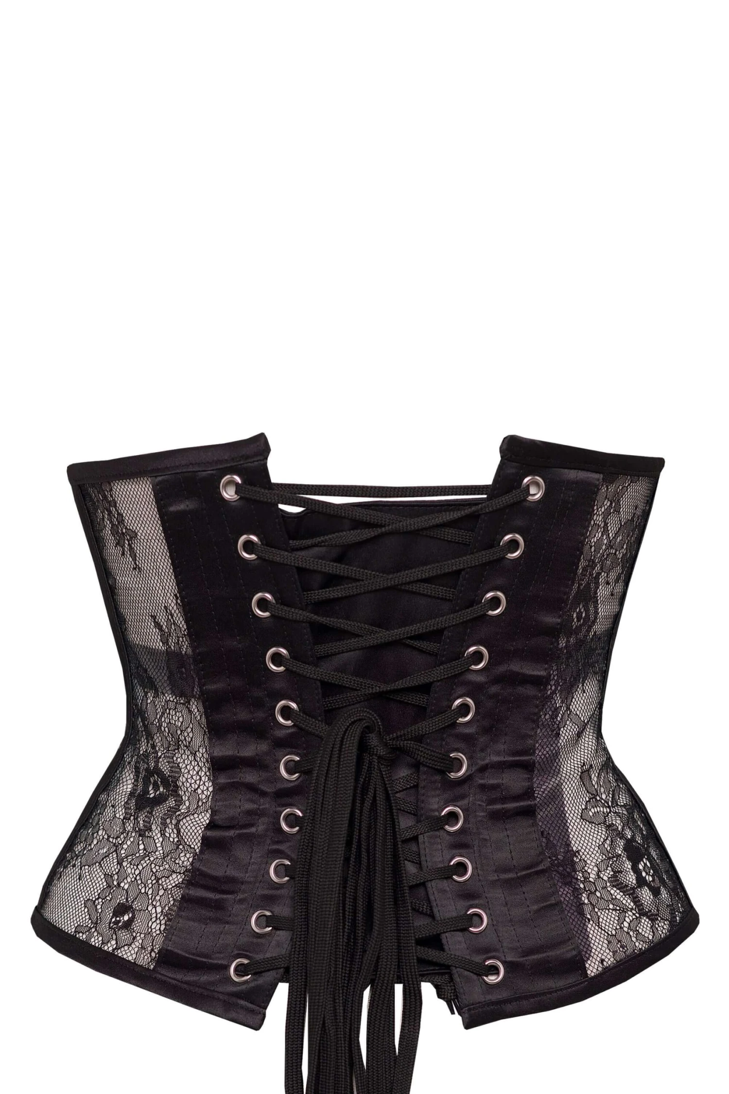 Black Lingerie Weight Mesh Underbust Corset 11 Black Lingerie Weight Mesh Underbust Corset - Image 11