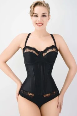 Corset Story Black Latex Underbust Corset -Corset Story CSLT020 C