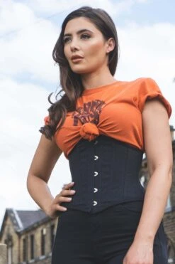 Black Cotton Expert Waist Training Waspie Corset -Corset Story EXP016 July2020 website 7