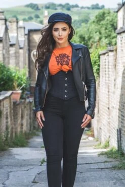 Black Cotton Expert Waist Training Waspie Corset -Corset Story EXP016 July2020 website 9