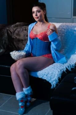 Denim Cotton Expert Waist Training Waspie Corset 27 Denim Cotton Expert Waist Training Waspie Corset -Corset Story EXP017 December2020 website 3