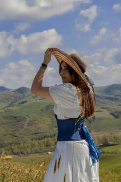 Denim Cotton Expert Waist Training Waspie Corset 36 Denim Cotton Expert Waist Training Waspie Corset -Corset Story EXP017 Silvia