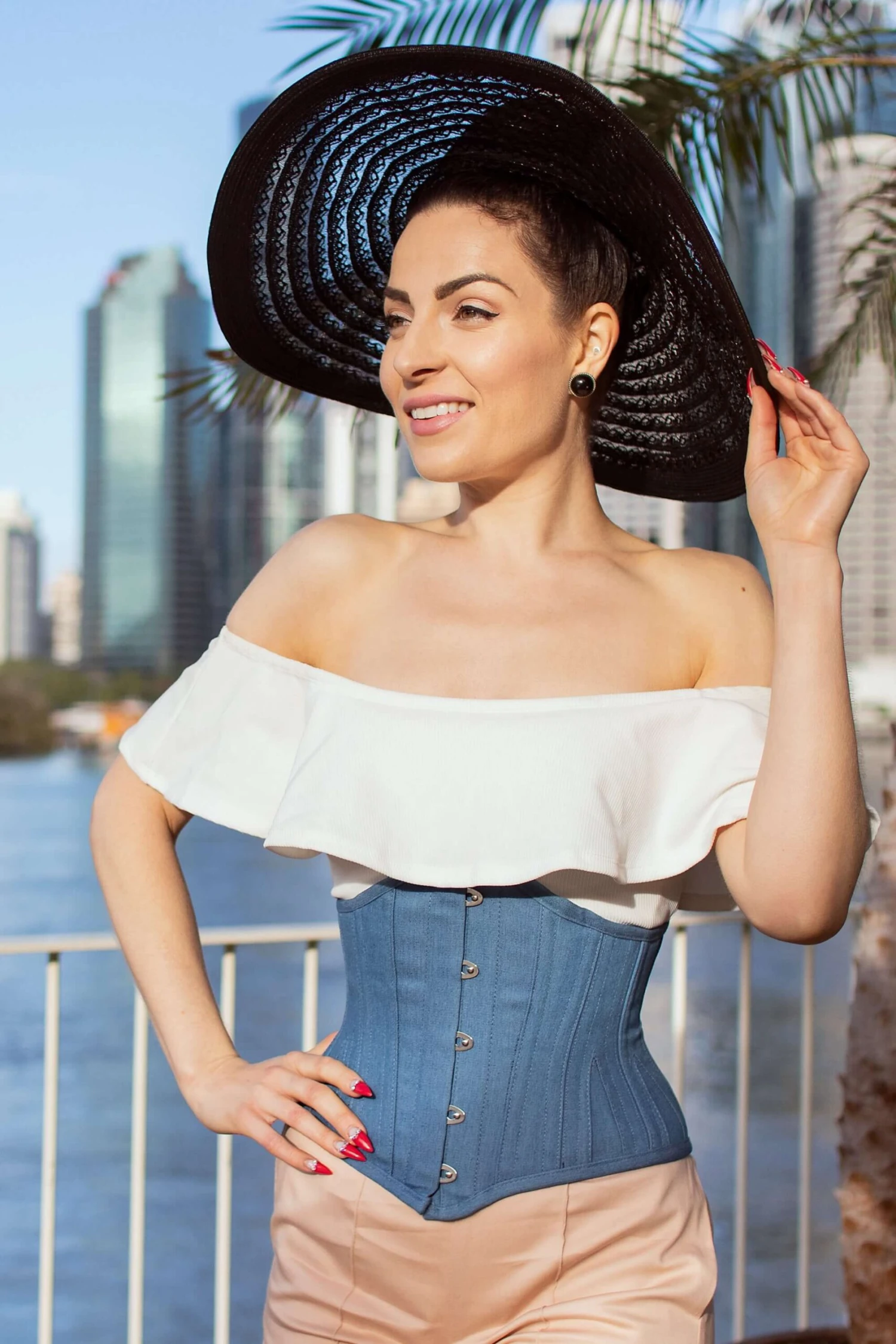 Denim Cotton Expert Waist Training Waspie Corset 2 Denim Cotton Expert Waist Training Waspie Corset - Image 2