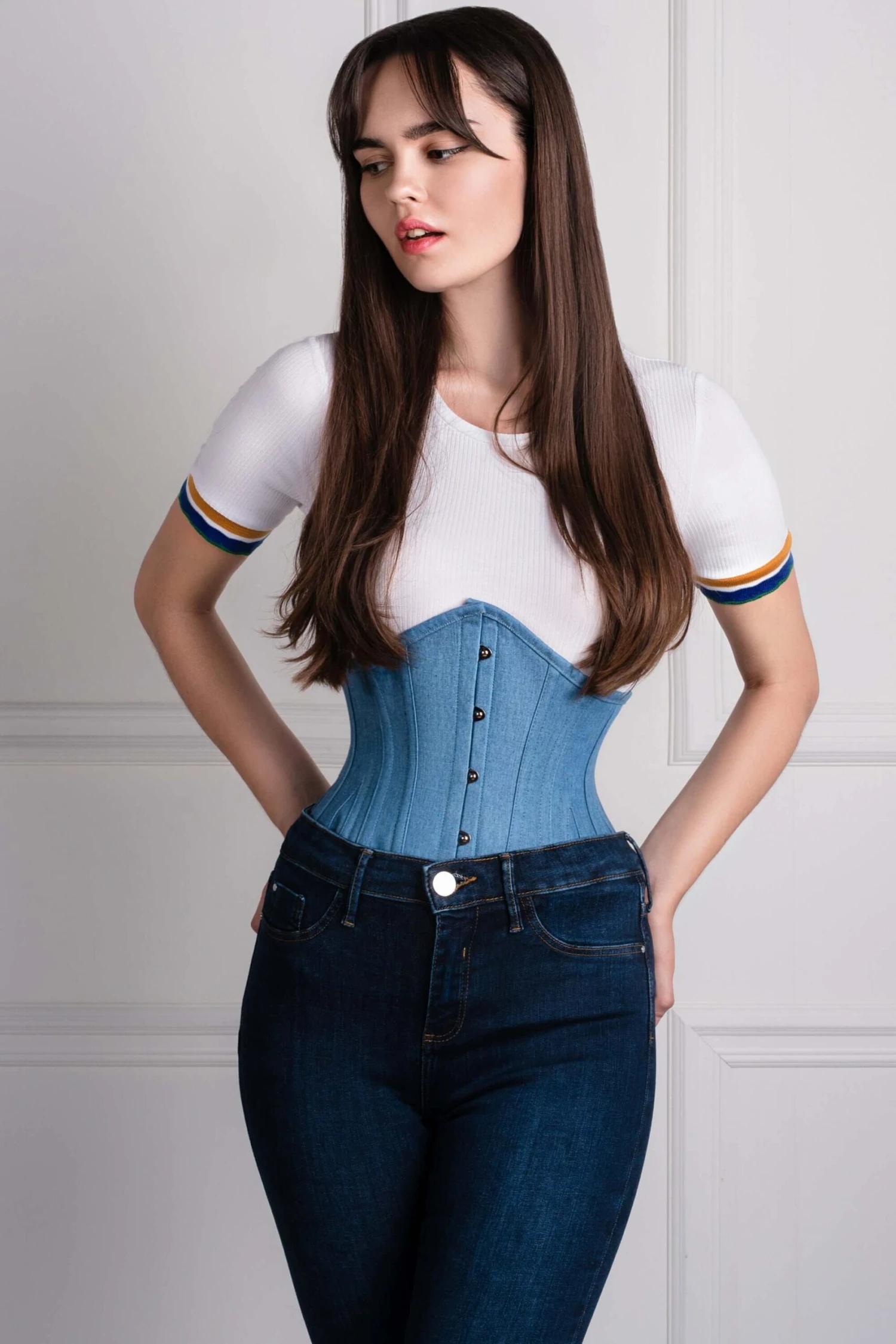 Denim Cotton Expert Waist Training Waspie Corset 18 Denim Cotton Expert Waist Training Waspie Corset - Image 18
