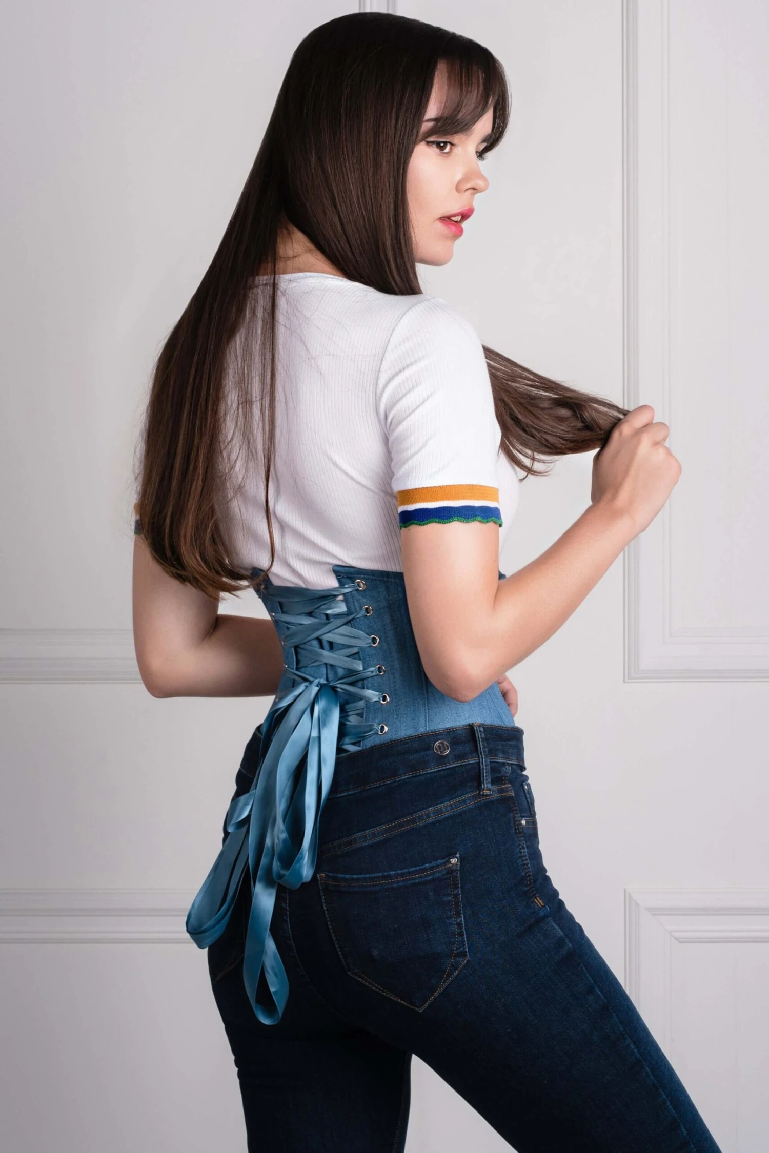 Denim Cotton Expert Waist Training Waspie Corset 19 Denim Cotton Expert Waist Training Waspie Corset - Image 19