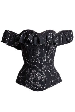 Cotton Astronomy Print Sleeved Corset Top -Corset Story FTS002 5