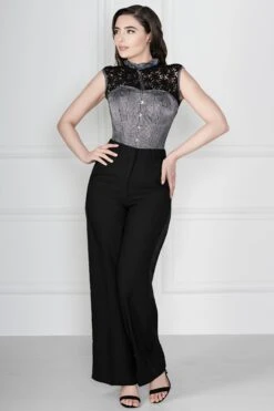 Houndstooth And Crochet Corset Top -Corset Story FTS028 2 2eeedfe1 aca2 454d ba29 31e2ffba89e8