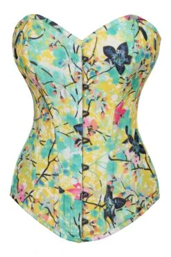 Tropical Print Longline Corset