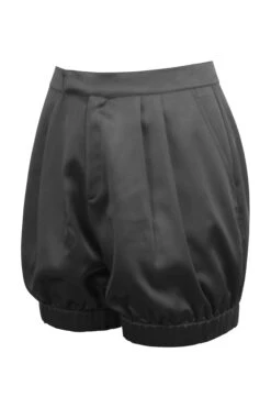 Minnie Black Satin Bloomer Shorts With Pockets -Corset Story LO 0573