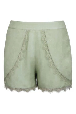 Agatha Winter Pear Viscose Shorts With Lace Trim