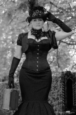 Classic Long Black Waist Taming Corset -Corset Story MY 059 website 2
