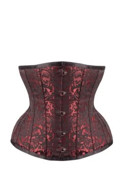 Red Brocade Underbust Corset With Hip Gores -Corset Story MY 088 this one