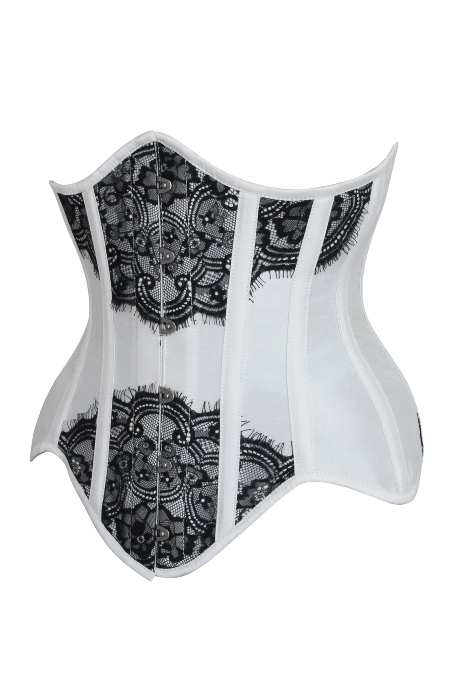 White Lace Overlay Underbust Corset 3 White Lace Overlay Underbust Corset - Image 3