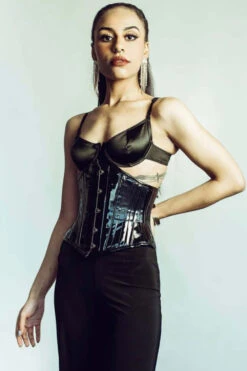 Black PVC Waist Training Waspie Underbust -Corset Story MY 500 Customerpic June2021 1