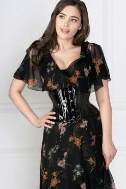 Black PVC Waist Training Waspie Underbust -Corset Story MY 500 2