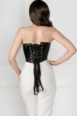 Black PVC Classic Overbust Corset -Corset Story MY 501 4