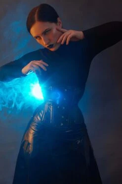 Black PVC Classic Underbust Waist Trainer With Hip Gores -Corset Story MY 502 website 1