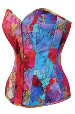 Kaleidoscopic Exposed Petal Overbust Corset 5 Kaleidoscopic Exposed Petal Overbust Corset -Corset Story MY 6473