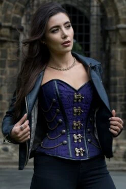 Purple Steampunk Corset With Chains -Corset Story ND 300 website 1