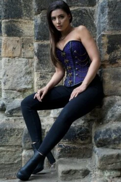 Purple Steampunk Corset With Chains -Corset Story ND 300 website 11