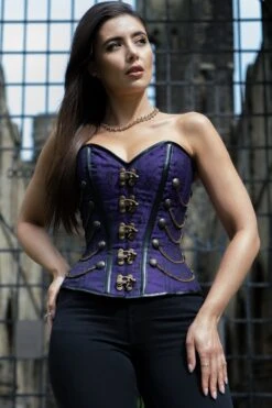 Purple Steampunk Corset With Chains -Corset Story ND 300 website 3