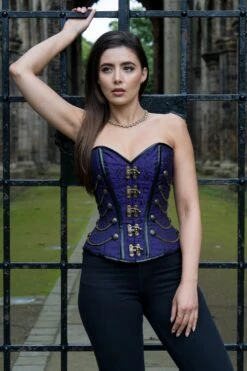 Purple Steampunk Corset With Chains -Corset Story ND 300 website 7