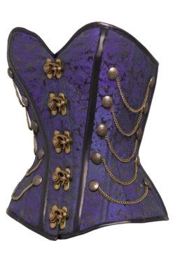 Purple Steampunk Corset With Chains -Corset Story ND 300 3