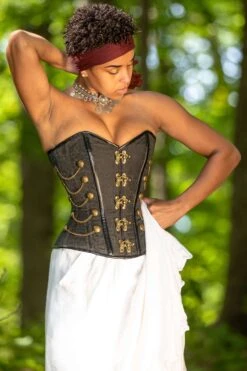 Black Steampunk Corset With Chains -Corset Story ND 301 August2020 website 4